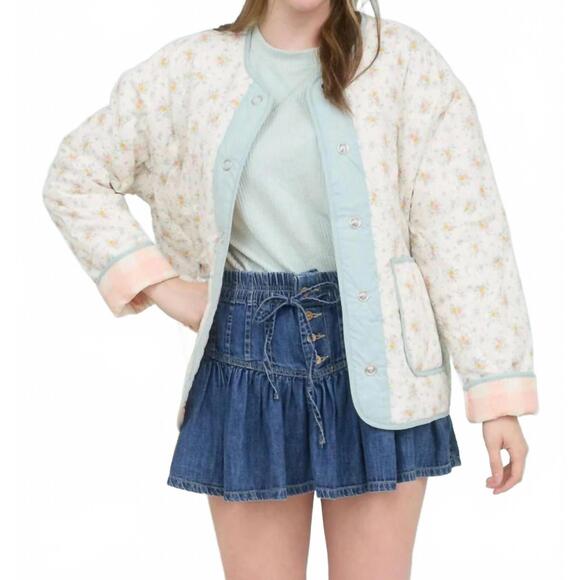 BLU PEPPER Jackets & Blazers - NEW BLU PEPPER cora jacket in cream/mint